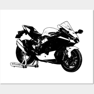 Ninja ZX10R Bike Sketch Art Posters and Art